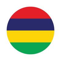 Mauritius national flag vector icon design. Mauritius circle flag. Round of Mauritius flag
