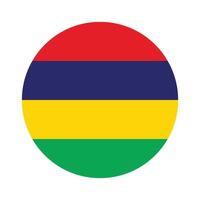 Mauritius national flag vector icon design. Mauritius circle flag. Round of Mauritius flag