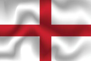 Flat Illustration of England national flag. England flag design. England Wave flag. vector
