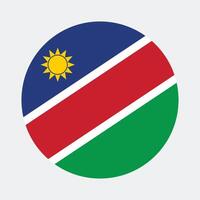 Namibia national flag vector icon design. Namibia circle flag. Round of Namibia flag.
