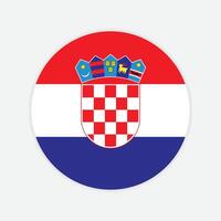 Croatia national flag vector icon design. Croatia circle flag. Round of Croatia flag.