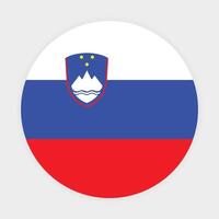 Slovenia national flag vector icon design. Slovenia circle flag. Round of Slovenia flag.