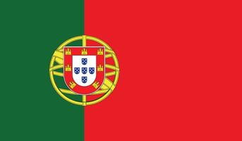 Flat Illustration of Portugal national flag. Portugal flag design. vector