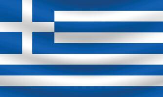 Flat Illustration of Greece national flag. Greece flag design. Greece Wave flag. vector