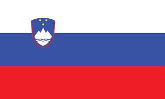 Flat Illustration of Slovenia national flag. Slovenia flag design. vector