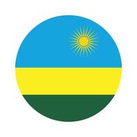 Rwanda national flag vector icon design. Rwanda circle flag. Round of Rwanda flag.