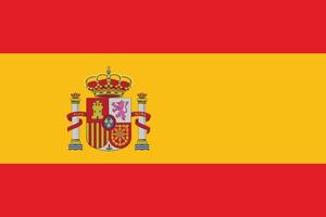 Flat Illustration of Spain national flag. Spain flag design. vector