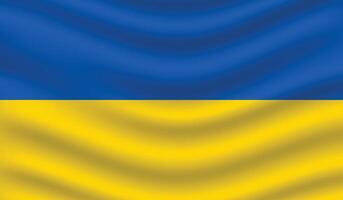 Flat Illustration of Ukraine national flag. Ukraine flag design. Ukraine Wave flag. vector