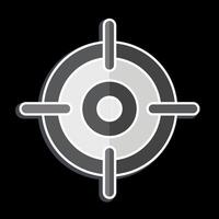 Icon Target. related to Military And Army symbol. glossy style. simple design illustration vector