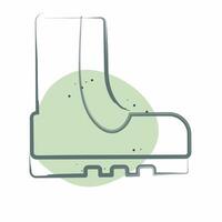 Icon Army Shoe. related to Military And Army symbol. Color Spot Style. simple design illustration vector