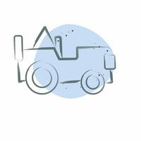 Icon Army Jeep. related to Military And Army symbol. Color Spot Style. simple design illustration vector