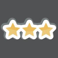 Sticker Star Rank. related to Military And Army symbol. simple design illustration vector