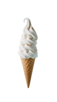 ai gerado branco gelo creme cone com transparente fundo png