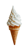 ai gerado branco gelo creme cone com transparente fundo png