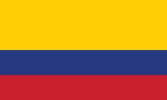 plano ilustración de Colombia bandera. Colombia nacional bandera diseño. vector