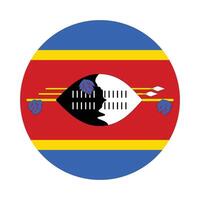 Eswatini national flag vector icon design. Eswatini circle flag. Round of Eswatini flag