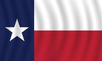 Flat Illustration of Texas state flag. Texas flag design. Texas wave flag. vector