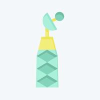 Icon Signal Tower. related to Military And Army symbol. flat style. simple design illustration vector