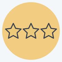 Icon Star Rank. related to Military And Army symbol. color mate style. simple design illustration vector