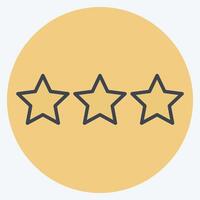 Icon Star Rank. related to Military And Army symbol. color mate style. simple design illustration vector