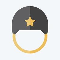 Icon Army Helmet. related to Military And Army symbol. flat style. simple design illustration vector