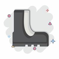 Icon Army Shoe. related to Military And Army symbol. comic style. simple design illustration vector