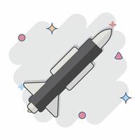 Icon Missile. related to Military And Army symbol. comic style. simple design illustration vector