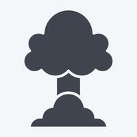 Icon Explosion. related to Military And Army symbol. glyph style. simple design illustration vector