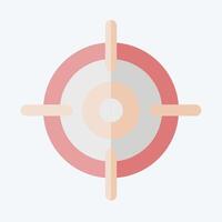 Icon Target. related to Military And Army symbol. flat style. simple design illustration vector