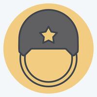 Icon Army Helmet. related to Military And Army symbol. color mate style. simple design illustration vector