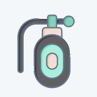 Icon Grenade. related to Military And Army symbol. doodle style. simple design illustration vector