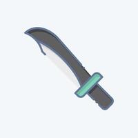 Icon Knife. related to Military And Army symbol. doodle style. simple design illustration vector