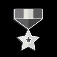 Icon Rank Badge. related to Military And Army symbol. glossy style. simple design illustration vector