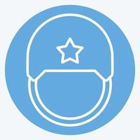 Icon Army Helmet. related to Military And Army symbol. blue eyes style. simple design illustration vector