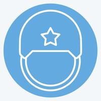 Icon Army Helmet. related to Military And Army symbol. blue eyes style. simple design illustration vector