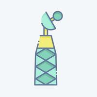 Icon Signal Tower. related to Military And Army symbol. doodle style. simple design illustration vector