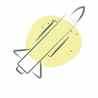 Icon Missile. related to Military And Army symbol. Color Spot Style. simple design illustration vector