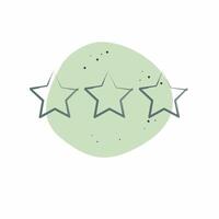 Icon Star Rank. related to Military And Army symbol. Color Spot Style. simple design illustration vector