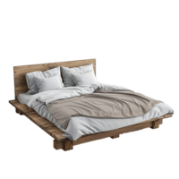 AI generated Bed png isolated on transparent background
