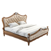 AI generated Bed png isolated on transparent background