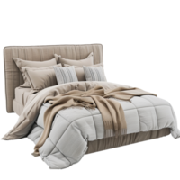 AI generated Bed png isolated on transparent background