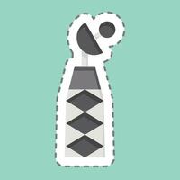 Sticker line cut Signal Tower. related to Military And Army symbol. simple design illustration vector