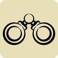 Icon Binocular. related to Military And Army symbol. hand drawn style. simple design illustration vector