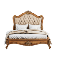 AI generated Bed png isolated on transparent background