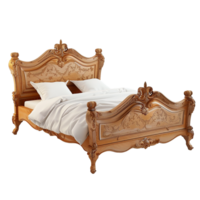 AI generated Bed png isolated on transparent background