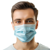 ai généré homme porter visage masque png isolé sur transparent Contexte