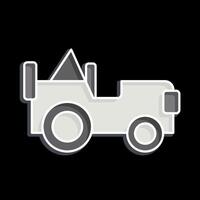 Icon Army Jeep. related to Military And Army symbol. glossy style. simple design illustration vector