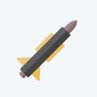 Icon Missile. related to Military And Army symbol. flat style. simple design illustration vector