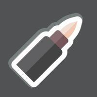 Sticker Bullet. related to Military And Army symbol. simple design illustration vector