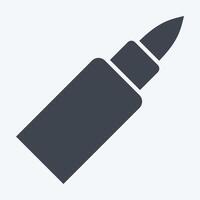 Icon Bullet. related to Military And Army symbol. glyph style. simple design illustration vector